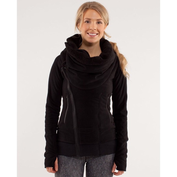 lululemon athletica Jackets & Blazers - Lululemon Black Off The Mat Fleece Sherpa Jacket